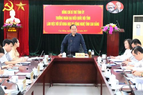 Bí thư Tỉnh ủy Quản Minh Cường làm việc với Sở Khoa học và Công nghệ