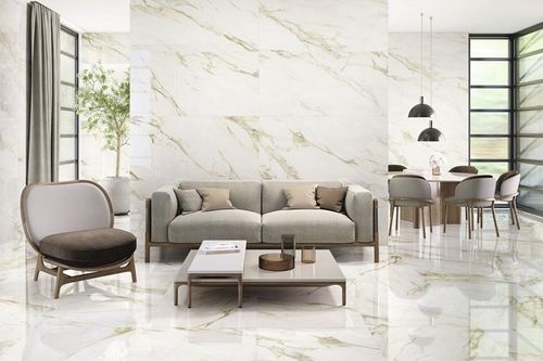Có nên ốp gạch tường phòng khách?