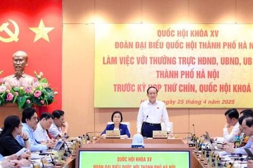 Đoàn đại biểu Quốc hội thành phố Hà Nội làm việc với các cơ quan trước kỳ họp thứ chín, Quốc hội khóa XV