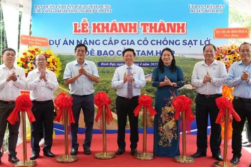 Khánh thành Dự án nâng cấp, gia cố chống sạt lở đê bao cồn Tam Hiệp