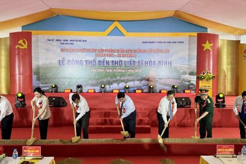Lễ động thổ Đền thờ liệt sĩ tỉnh Hòa Bình