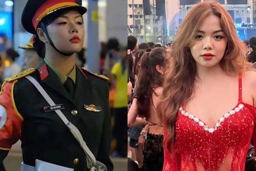 Nữ Trung úy Ngô Lâm Phương đoàn diễu binh khoe vẻ đẹp như nữ thần với trang phục ngày thường