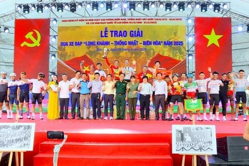 Hơn 130 vận động viên tham gia Giải vô địch xe đạp 'Long Khánh - Thống Nhất - Biên Hòa' năm 2025