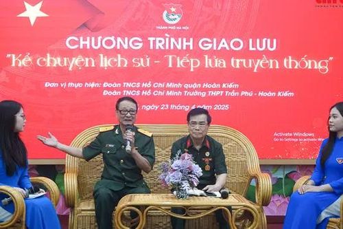 Học sinh Thủ đô giao lưu với nhân chứng lịch sử