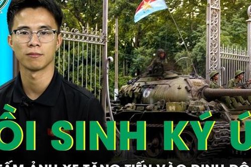 Hồi sinh ký ức lịch sử qua tấm ảnh xe tăng 846 tiến vào Dinh Độc Lập