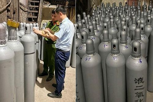 Tạm giữ hơn 3 tấn khí nghi là khí cười để điều tra nguồn gốc