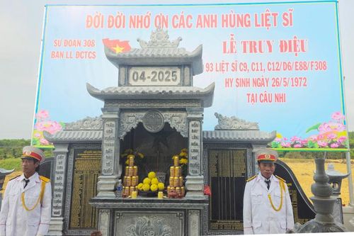 Quảng Trị khánh thành Đền thờ liệt sĩ Sư đoàn 308 hy sinh tại Câu Nhi