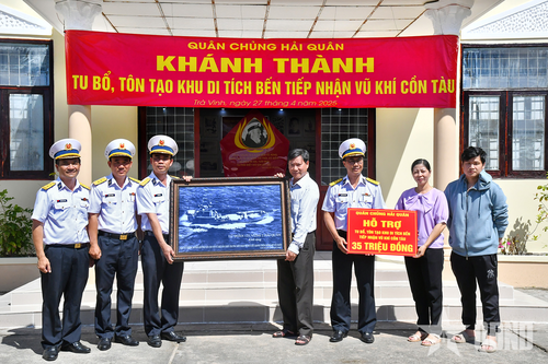 Hoàn thành công trình tu bổ, tôn tạo Nhà tưởng niệm Khu di tích tiếp nhận vũ khí Cồn Tàu