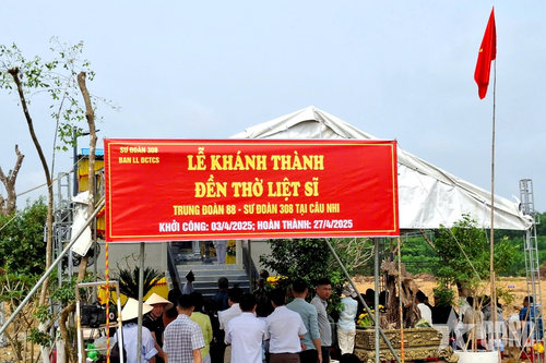 Khánh thành Đền thờ Liệt sĩ Trung đoàn 88, Sư đoàn 308 tại Quảng Trị