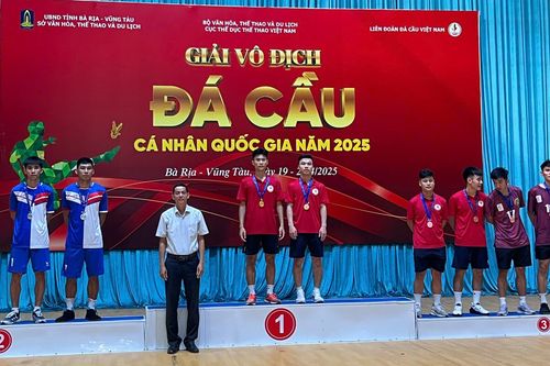 Phú Thọ giành 4 Huy chương tại Giải Vô địch Đá cầu cá nhân Quốc gia 2025