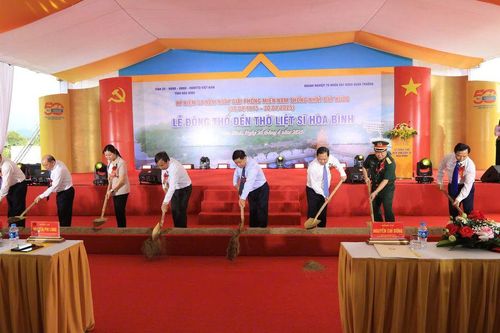 Hòa Bình: Phó Thủ tướng Chính phủ Nguyễn Chí Dũng dự Lễ động thổ Đền thờ liệt sỹ