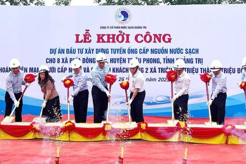 Quảng Trị: Khởi công dự án cấp nước sạch cho 8 xã Đông Bắc huyện Triệu Phong