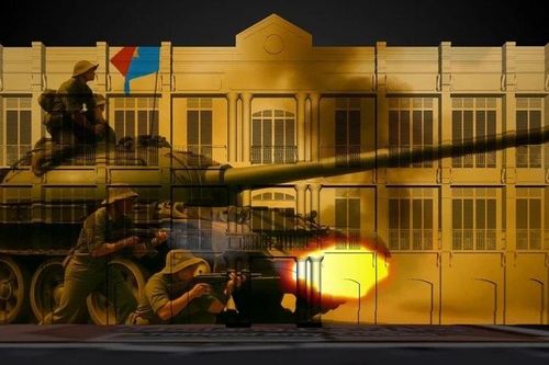 Chiếu phim 3D Mapping 'Câu chuyện Đà Nẵng' tại mặt tiền Bảo tàng Đà Nẵng