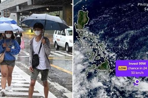Áp thấp ở gần Philippines có thể trở thành cơn bão đầu tiên của mùa bão 2025