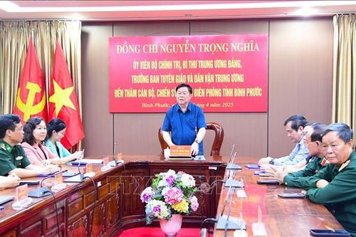 Trưởng Ban Tuyên giáo và Dân vận Trung ương Nguyễn Trọng Nghĩa thăm làm việc tại Bình Phước