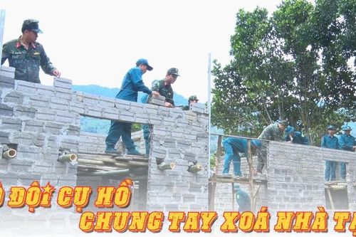 Bộ đội Cụ Hồ chung tay xóa nhà tạm