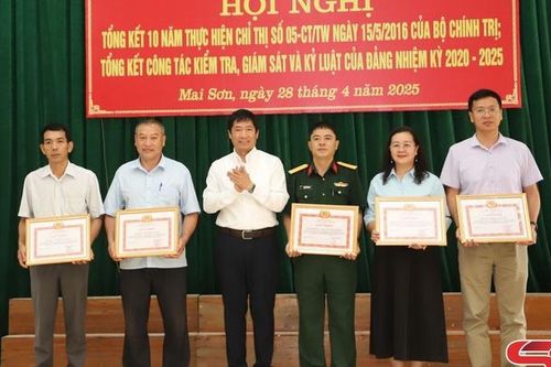 Huyện ủy Mai Sơn tổng kết 10 năm thực hiện Chỉ thị số 05 của Bộ Chính trị; tổng kết công tác kiểm tra, giám sát và kỷ luật của Đảng