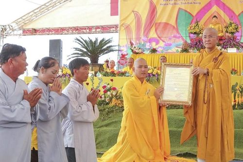 Đắk Nông: Trao quyết định bổ nhiệm trụ trì chùa Phước Bảo