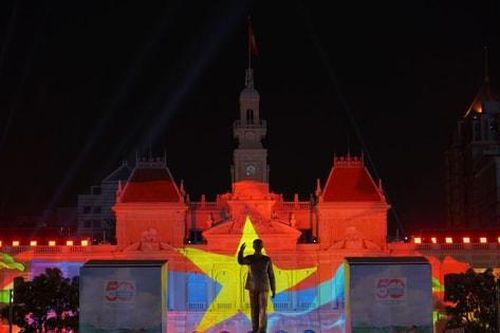 TP Hồ Chí Minh: Tổng duyệt màn trình diễn của 10.500 thiết bị bay không người lái tối nay, 28-4