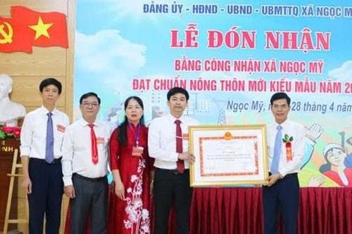 Xã Ngọc Mỹ (huyện Quốc Oai) đón Bằng nông thôn mới kiểu mẫu
