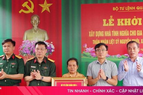 Bộ Tư lệnh Quân khu 4 khởi công xây nhà tình nghĩa cho thân nhân liệt sỹ