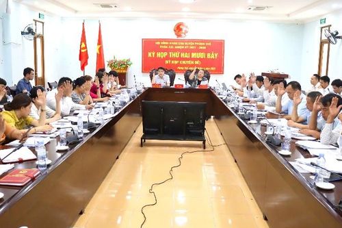 Kỳ họp thứ 27 (kỳ họp chuyên đề) HĐND huyện Phong Thổ khóa XXI, nhiệm kỳ 2021 – 2026