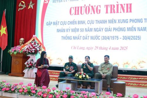 Huyện Chi Lăng gặp mặt cựu chiến binh, cựu thanh niên xung phong tiêu biểu