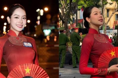 Hoa hậu Thanh Thủy đẹp rực rỡ trong lễ diễu binh, diễu hành nhờ chọn đúng kiểu tóc