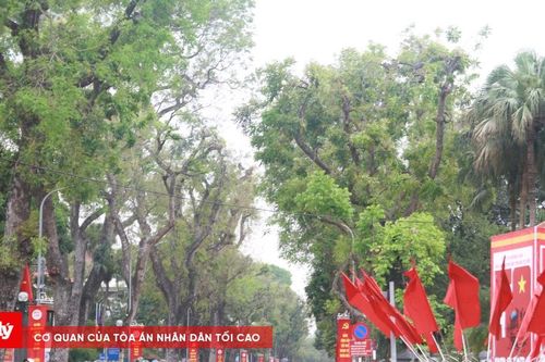 Hà Nội ngập tràn sắc đỏ dịp kỷ niệm 50 năm thống nhất đất nước