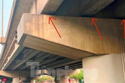 Sửa chữa gấp các gối trụ cầu Vành đai 3 trên cao bị xô lệch
