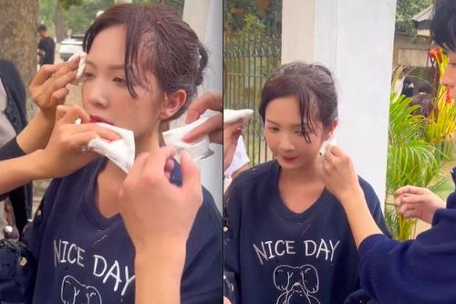 Hậu trường cảnh nữ chính 'Cha tôi người ở lại' bị ném 100 quả trứng vào người