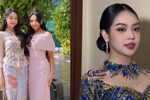 Hoa hậu Thanh Thủy diện trang phục truyền thống Indonesia khi tham dự sự kiện