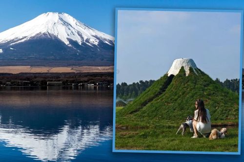 Khách chán ngán nhìn ngọn đồi 'nhái' núi Phú Sĩ tại Trung Quốc