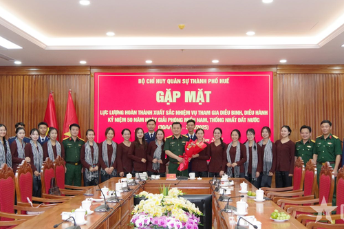 Thành phố Huế: Gặp mặt lực lượng hoàn thành xuất sắc nhiệm vụ tham gia diễu binh, diễu hành