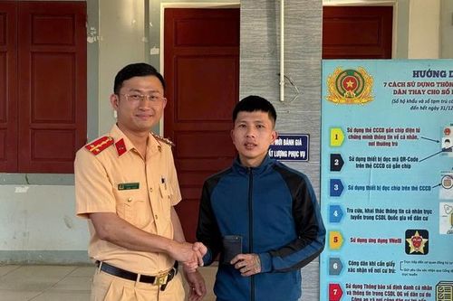 Nhận lại tài sản đánh rơi, nam thanh niên viết thư cảm ơn CSGT