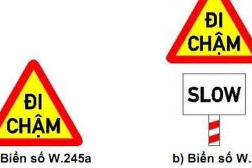 Khi gặp biển báo đi chậm, lái xe phải giảm tốc độ xuống còn bao nhiêu?