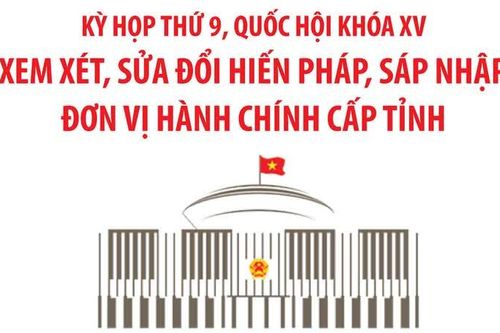 Kỳ họp thứ 9, Quốc hội khóa XV xem xét sửa đổi Hiến pháp, sáp nhập đơn vị hành chính cấp tỉnh