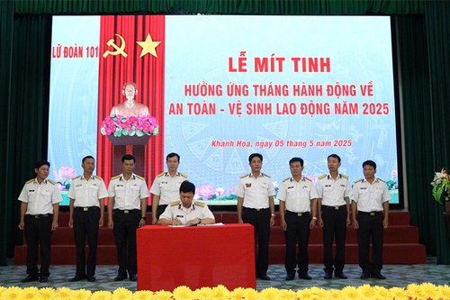 Lữ đoàn 101, Vùng 4 Hải quân hưởng ứng Tháng hành động về an toàn, vệ sinh lao động