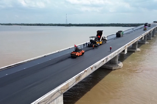 Thi công cầu Đại Ngãi 2 để đưa vào vận hành trong tháng 6