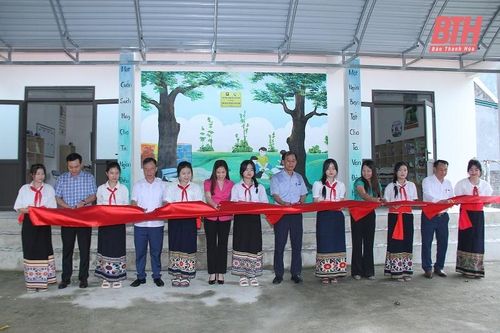 Khánh thành thư viện Trường THCS Vạn Xuân do Tập đoàn Xăng dầu Việt Nam tài trợ