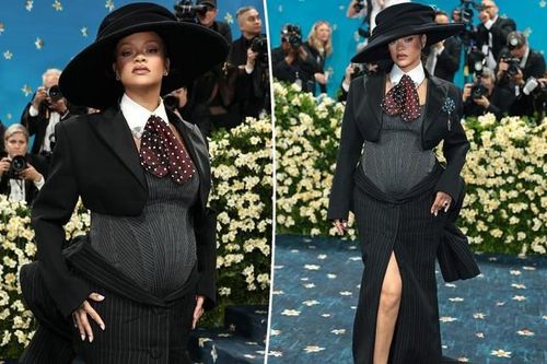 Rihanna chính là 'sít rịt' Met Gala 2025: Mẹ bầu chiếm trọn spotlight thảm xanh