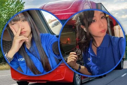 Nữ tài xế xe tải gây sốt vì xinh như hot girl