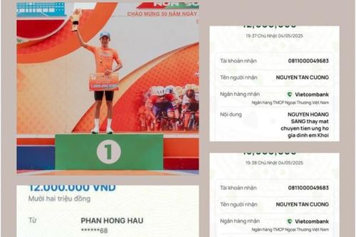Chiếc Áo cam của tay đua Đồng Nai tại Cúp Truyền hình Thành phố Hồ Chí Minh 2025 đấu giá được 12 triệu đồng