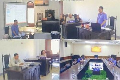 VKSND tỉnh Phú Yên phối hợp tổ chức phiên tòa trực tuyến vụ án dân sự