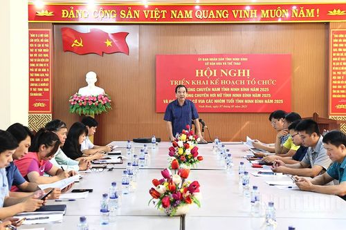 Triển khai kế hoạch tổ chức Giải bóng chuyền nam, Giải bóng chuyền hơi nữ, Giải vô địch cờ vua các nhóm tuổi tỉnh Ninh Bình năm 2025
