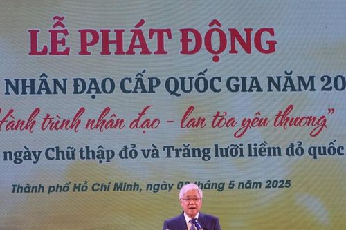 Chủ tịch Đỗ Văn Chiến dự Lễ phát động Tháng Nhân đạo cấp quốc gia năm 2025