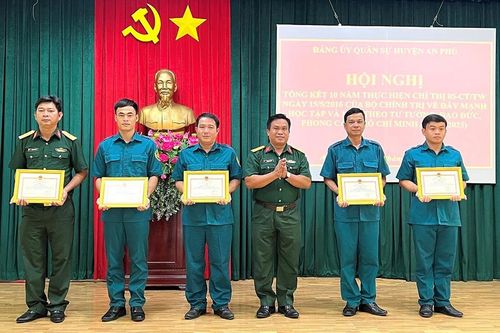 Ban Chỉ huy Quân sự huyện An Phú tổng kết 10 năm thực hiện Chỉ thị 05-CT/TW
