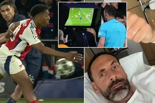 Rio Ferdinand xem trận PSG - Arsenal trên giường bệnh