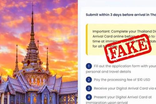 Khai báo nhập cảnh trực tuyến khi du lịch Thái Lan, coi chừng vào nhầm web giả