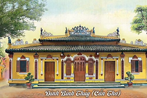 Không gian kiến trúc độc đáo của đình Bình Thủy trên tem bưu chính